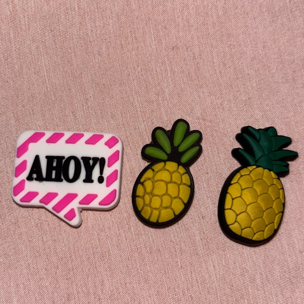 Pineapple and Ahoy Kids Crocs Accessories Set
